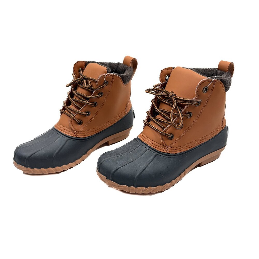 Lands' End Dakota Waterproof Insulated Duck Lace-Up Boots Hazelnut Tan Sz 8 NWT - Picture 2 of 10